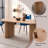 70.8" Oval Dining Table For 4, Modern Farmhouse Kitchen Table For 6, Rustic Large Dinner Table For Dining Reception Room-1358629853