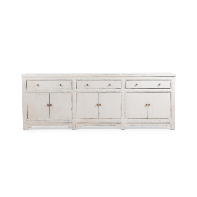 Winford Reclaimed Pine Sideboard Cabinet, Coastal Cream