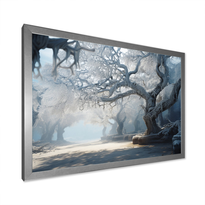 «Winter Frozen Tranquility I», reproduction, H 34 po x l 44 po x P 1,5 po, Cadre simple argenté