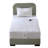 Cotton Blend White Heated 18" Deep Pocket Full Mattress Pad with 5 Heat Settings-466155142
