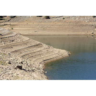 Hot Summer Drought at Reservoir by Elgol