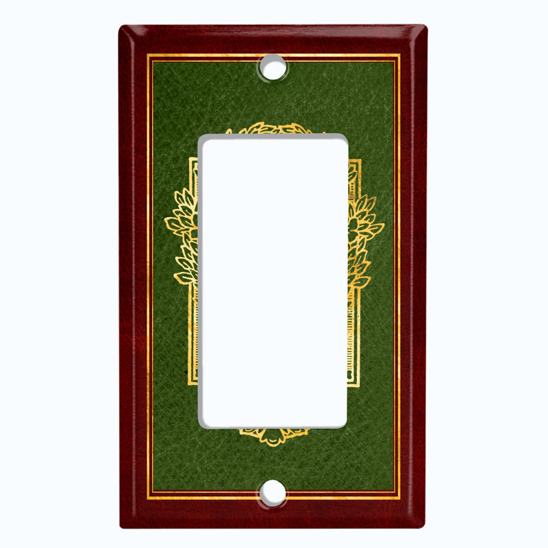 Plaque murale d'interrupteur à bascule à 1 couronne Elegant Candles, Vert