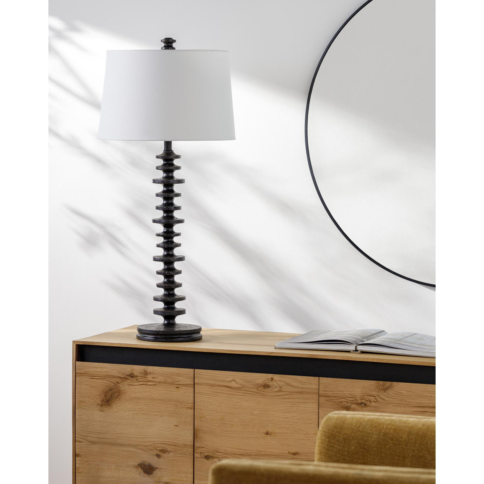 Galey Alix x Livabliss Merrill Accent Table Lamp, Black
