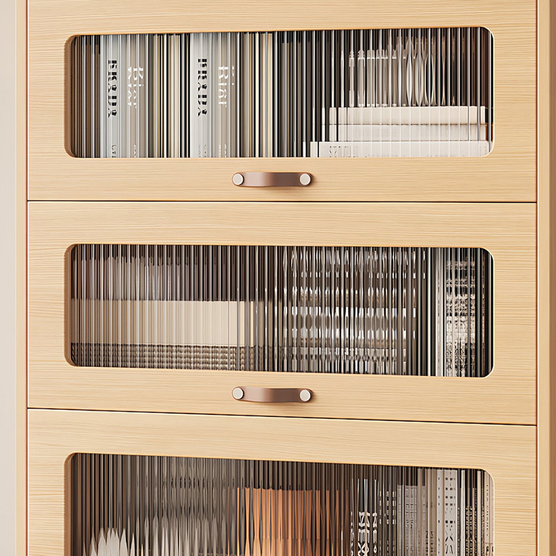 Rabehi, (4 Shelves) 54.3"H x 23.6"W x 13.7"D, Brown