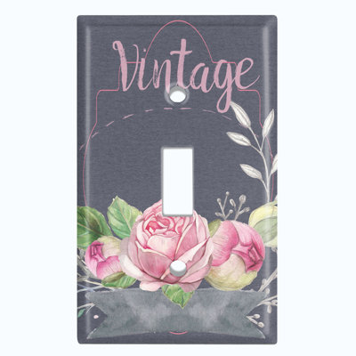 Patterned 1 - Gang Toggle Light Switch Standard Wall Plate