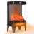 Electric Fireplace Space Heater Stove, 1500W Freestanding Fireplace with 3D Realistic Flame Effect