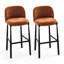 Chaise d'appoint à dossier brun uni (ensemble de 2)-907687048-907687062