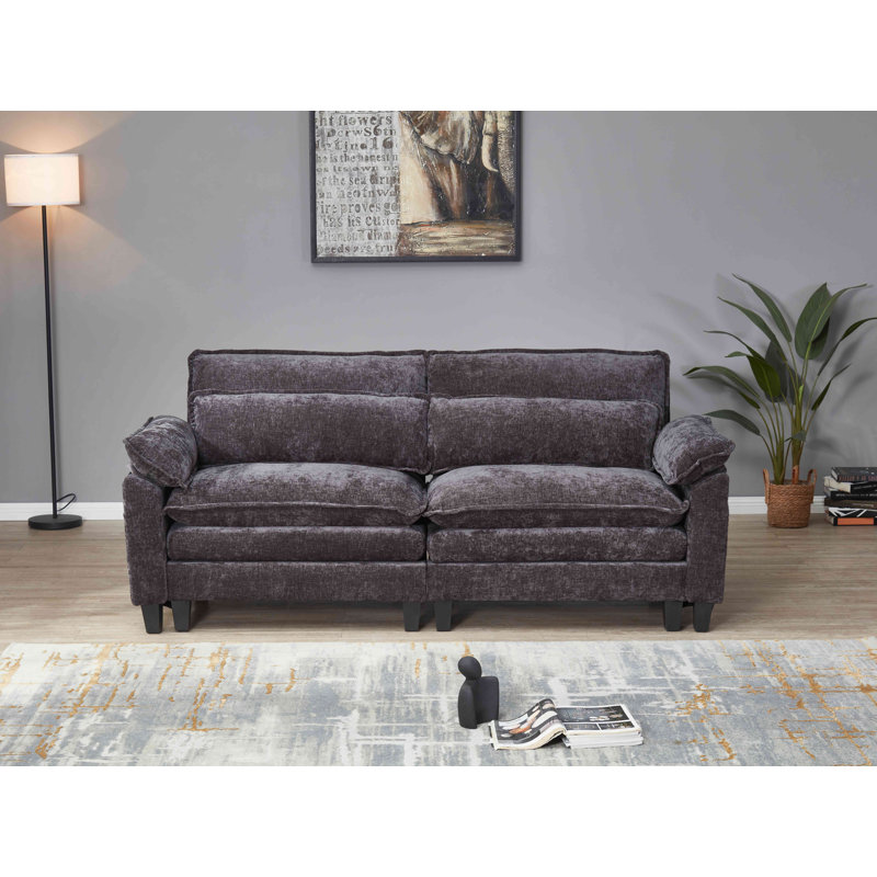 Canapé modulaire Luqi, Noir, noir, noir, noir, 2, H 35,8 po x l 79,6 po x P 32,4 po