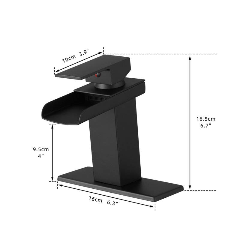 Bathroom Basin Single Hole Faucet with Single Handle Design, Black