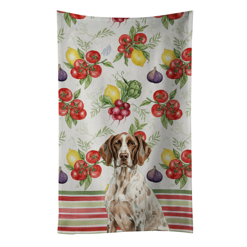 German Shorthaired Pointer Vegetables Kitchen Towel, German Shorthaired Pointer