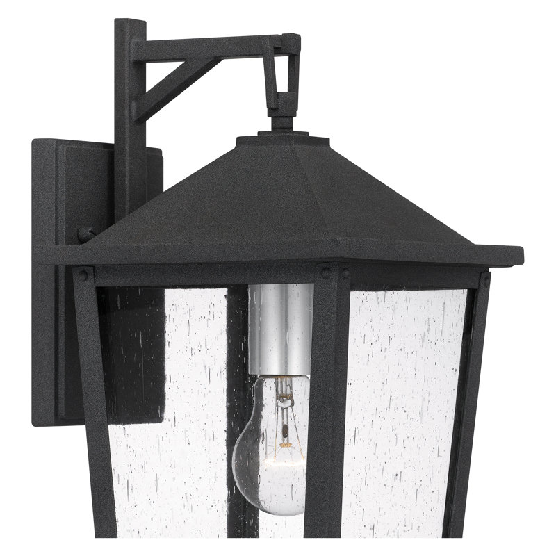 Lanterne murale d'extérieur noire H 16,5 po Aspendale