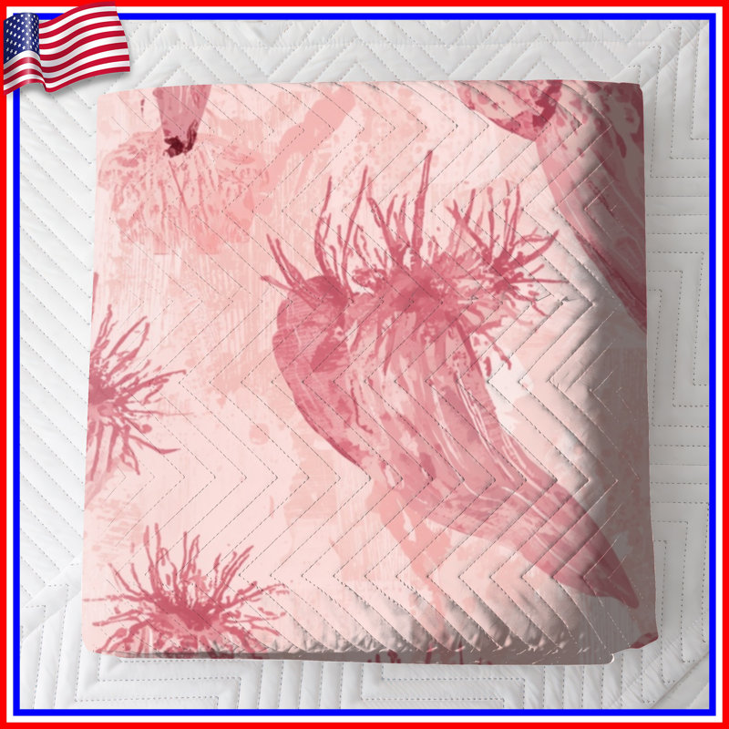 Cactus rose Illustration Bedding Cactus couvre-lit floral, Lit simple