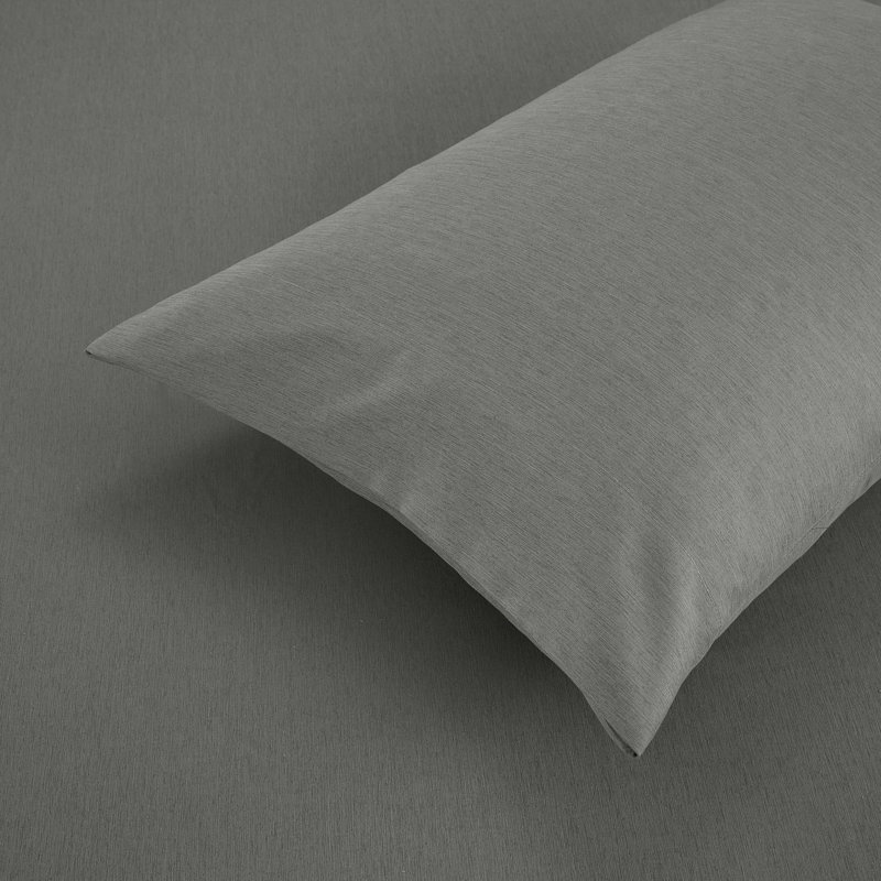 Illada Microfiber Plain Weave / Muslin Sheet Set, Dark Gray, King Sheet Set with Fitted Sheet and 2 Pillowcases