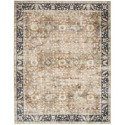 Nainika Bev Distressed Machine Washable Area Rug