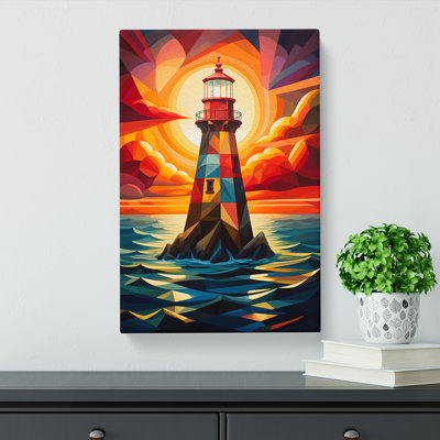 Lighthouse Geometric - No Frame Print