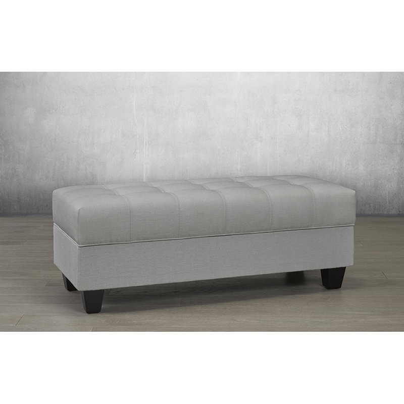 Banc de rangement rembourré Alastair, Beige