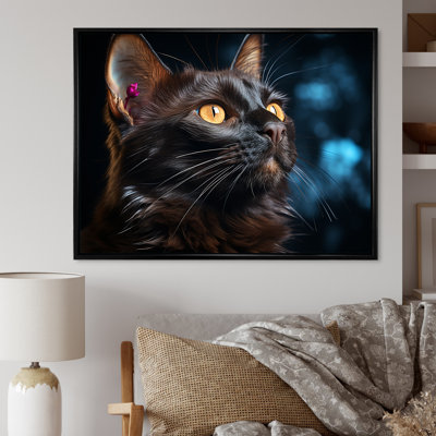 «Burmese Beauty Black Cat», reproduction sur toile
