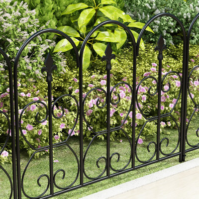 31.5'' H X 24'' W Black Metal Fencing (Set Of 5)