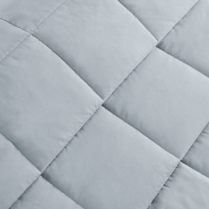 Twin Blue Satin Trim Down Alternative Blanket
