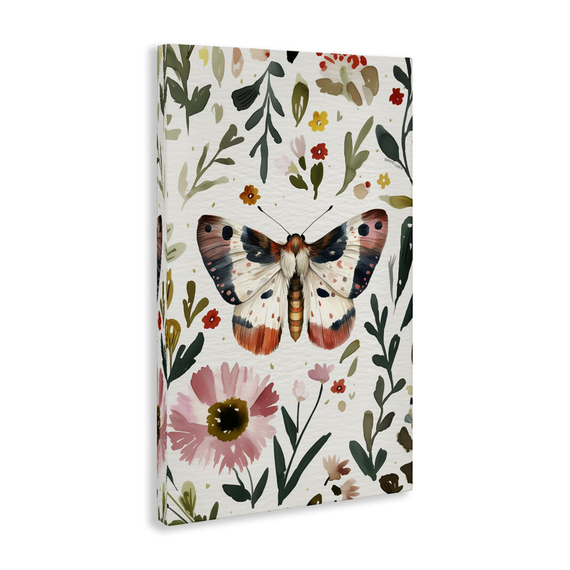 Moth & Organic Flowers, conception de The Dutch Lady, H 24 po x l 16 po