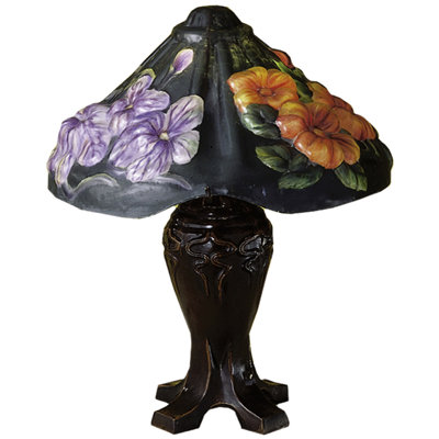 19" High Puffy Iris Blossom Table Lamp