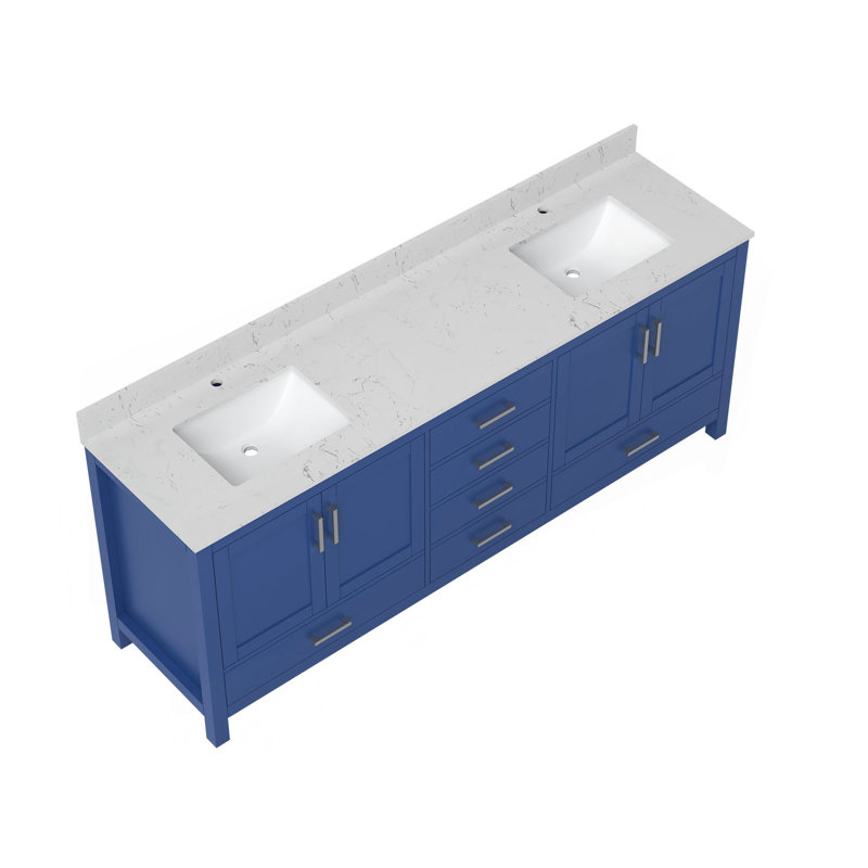 Meuble-lavabo autoportant avec trou pour robinet 83 po