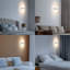 Ensemble de 2 appliques murales modernes à DEL à intensité variable 12 W 3000K blanc chaud câblé pour chambre à coucher, salle de bain, salon, véranda, escalier, café, hôtel (ensemble de 2)