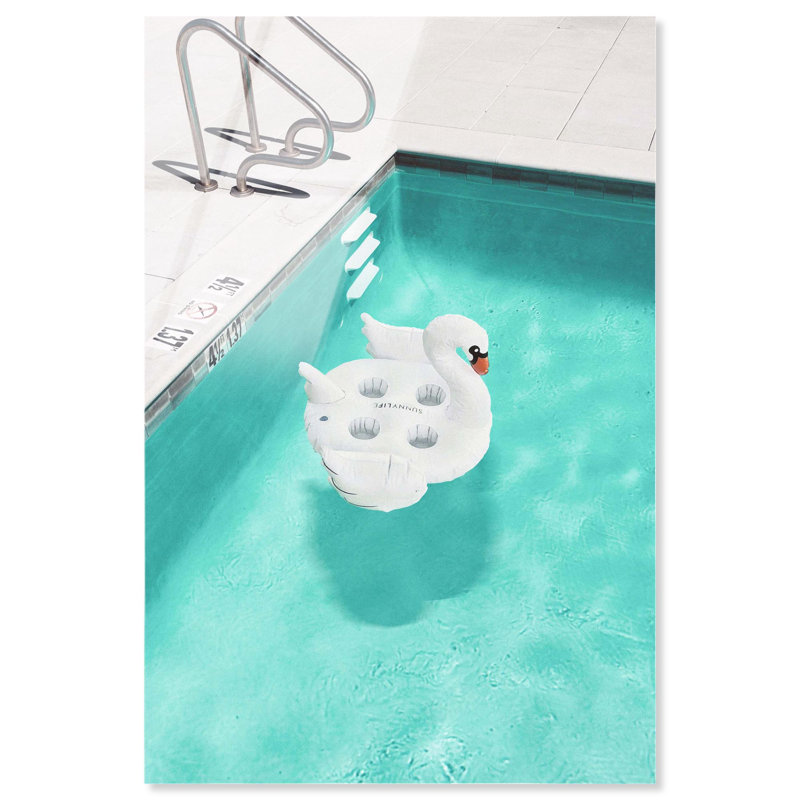 «Poolside Acrylique Print» par Notoriart, prêt à accrocher, 30 x 45, H 45 po x l 30 po