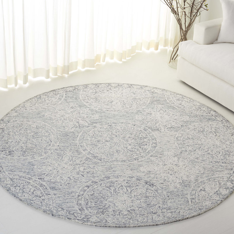 Lauren Ralph Lauren Hand Tufted Wool & Cotton Damask Rug, Round 7'