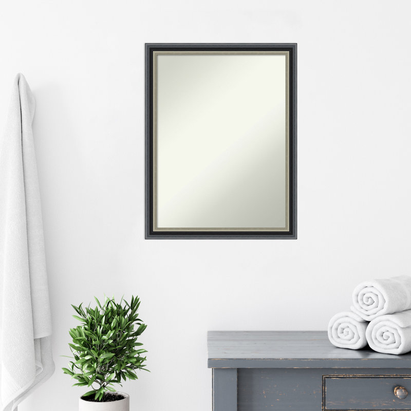 Miroir mural Theo, Noir, 26,75 po x 20,75 po