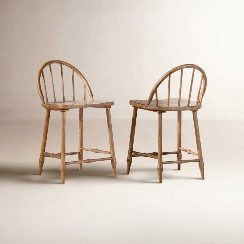 Country Living Vintage Market Windsor Counter Height Chair, Brown