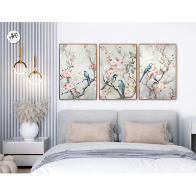 Impression de chinoiserie 3 pièces