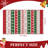 Christmas Party Machine Washable Area Rug Red/White/Green-1191040170
