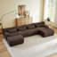 Canapé modulaire en U avec repose-pieds pour salon-720702370