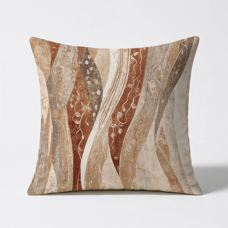 Blush Pathway Indoor And Outdoor Throw Pillow, Square 20"