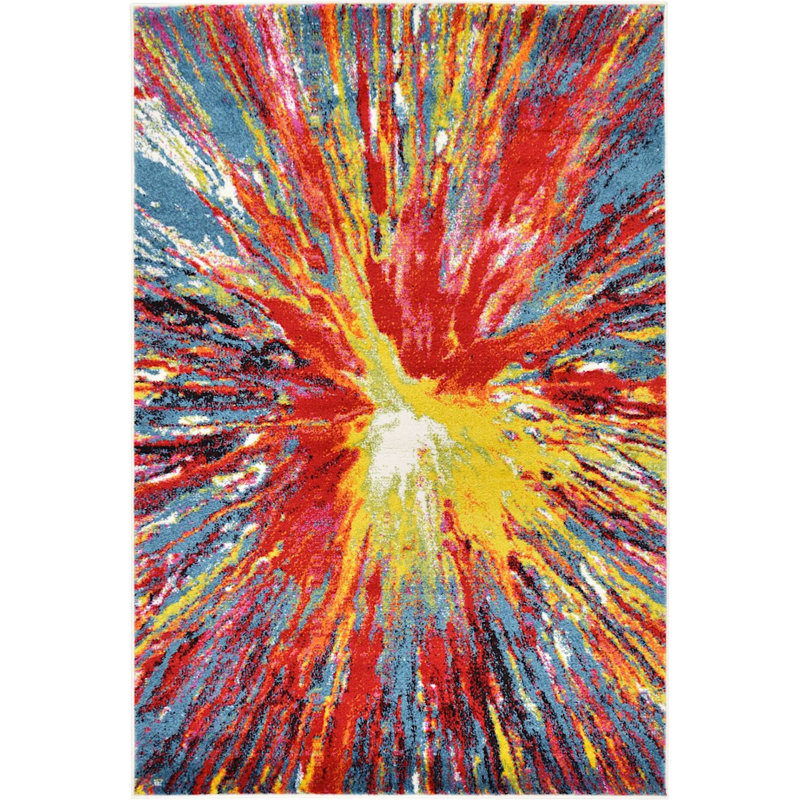 Tanguay Abstract Indoor Rug, Rectangle 4'x6'