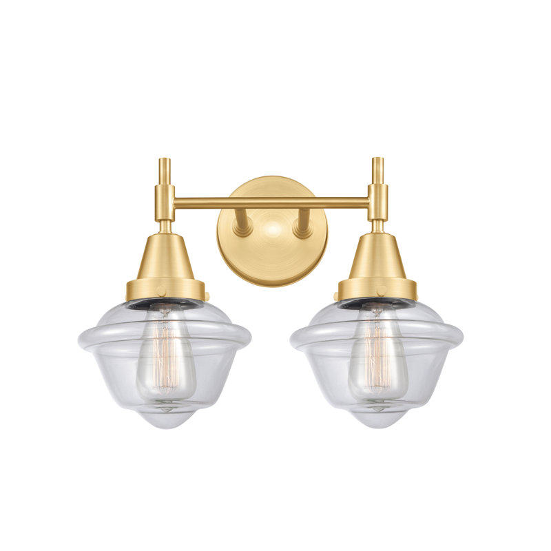 Gayle 2 - Light Dimmable Vanity Light, Matte White, Bulb Not Included, Brushed Brass