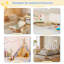 Kids Dress up Rack-Wardrobe Closet with Mirror, Open Kids Wardrobe with 3 Tier Shelf, 2 Storage Drawers-1602695806
