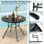Round Metal Outdoor Dining Table With Umbrella Hole , 34'' in. W 34'' in. D