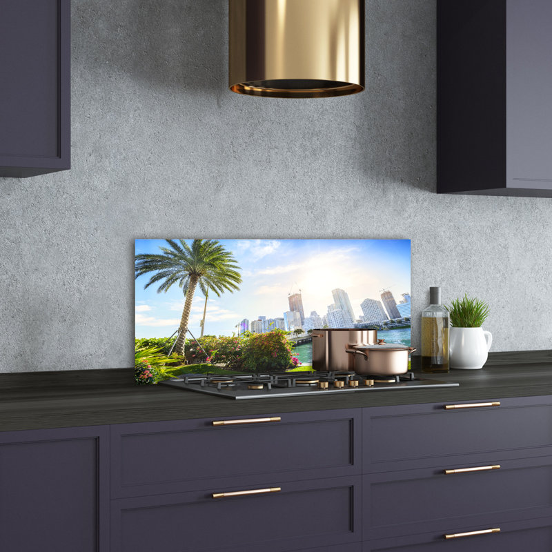 Karinne 50cm W x 100cm L Glass Peel and Stick Panel
