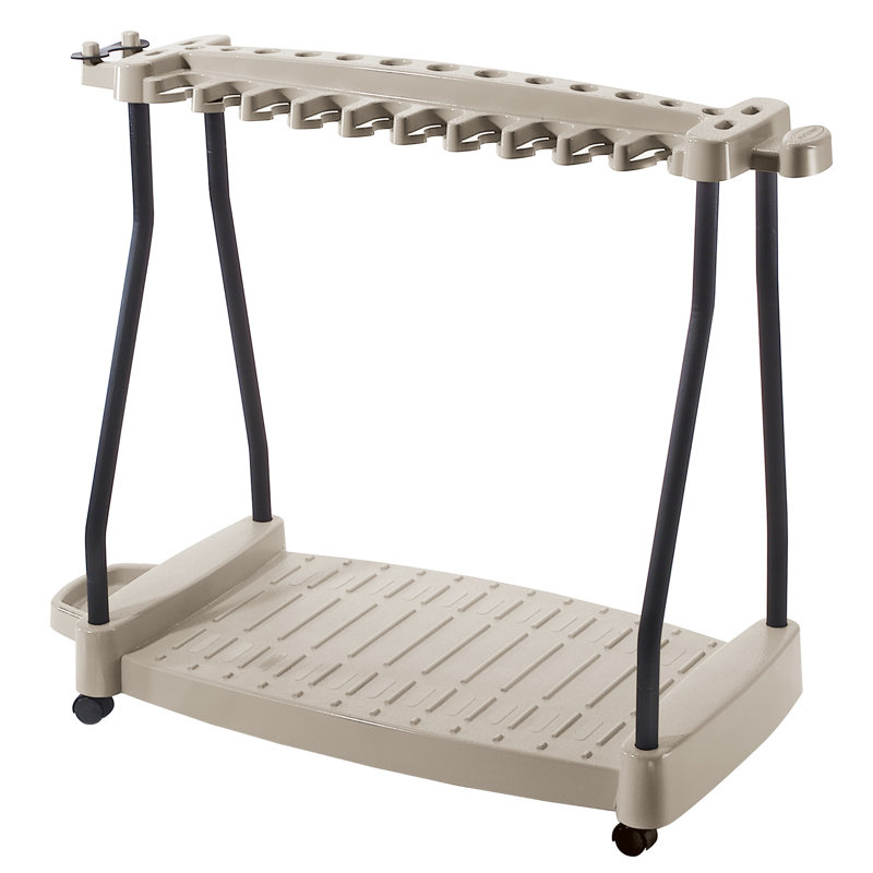 Suncast Garden Tool Rack With Wheels