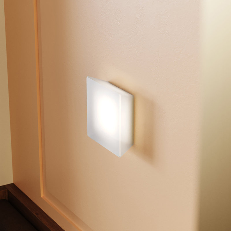 Mist 1 - Light LED Flush Mounted Sconce, Clear, Square