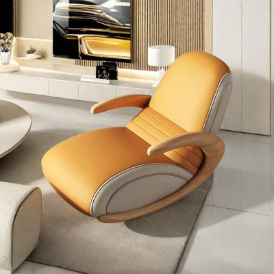 Light Luxury Elegant Comfortable Rocking Chair Solid Wood Rocking Chair