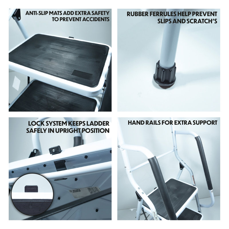 3 - Step Metal Folding Step Stool