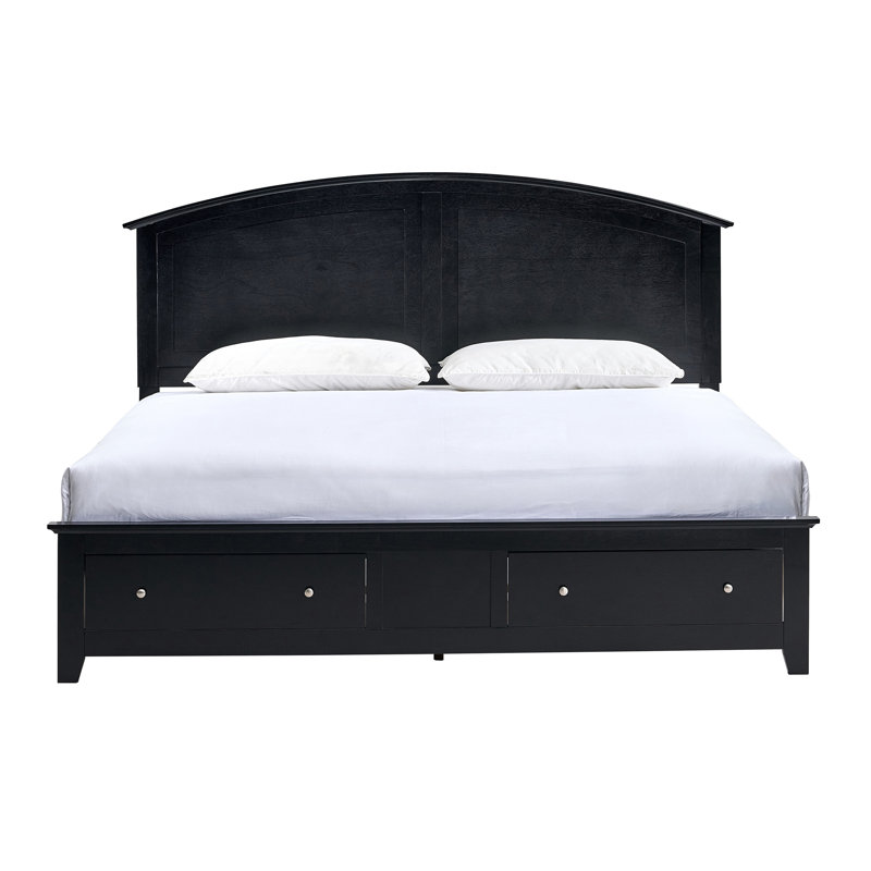 Grand lit Hammond (matelas non inclus), noir, Queen