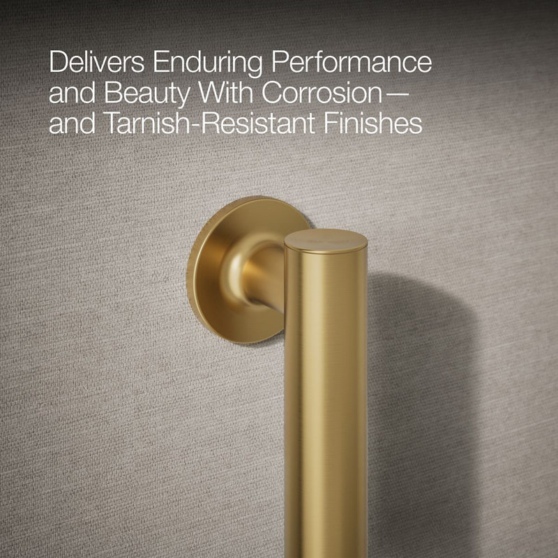 Purist® Grab Bar, 24"W, Vibrant Brushed Moderne Brass