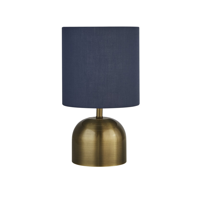 Boyce Metal Table Lamp, Navy, Antique Brass