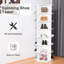 Range-chaussures rotatif à 7 niveaux - Blanc