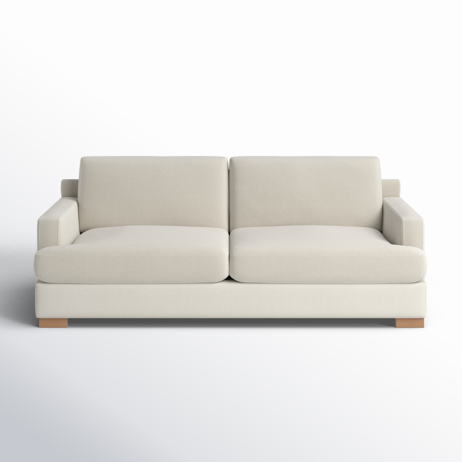 Byers 85'' Upholstered Sofa, Effie Linen Performance Linen