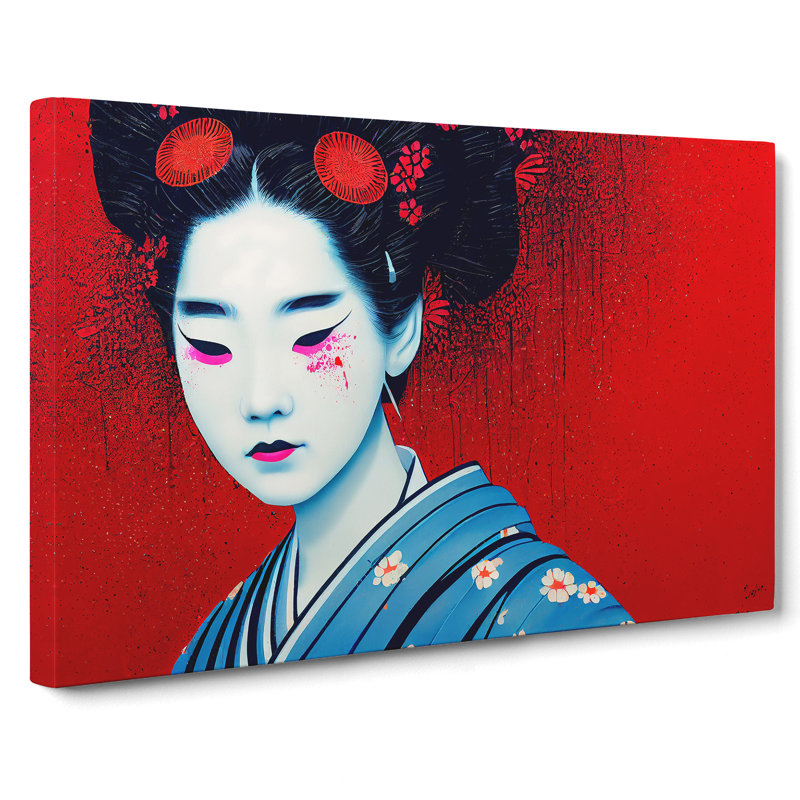 Painted Geisha Vol.1 Abstract - Wrapped Canvas, 50cm H x 76cm W x 3cm D